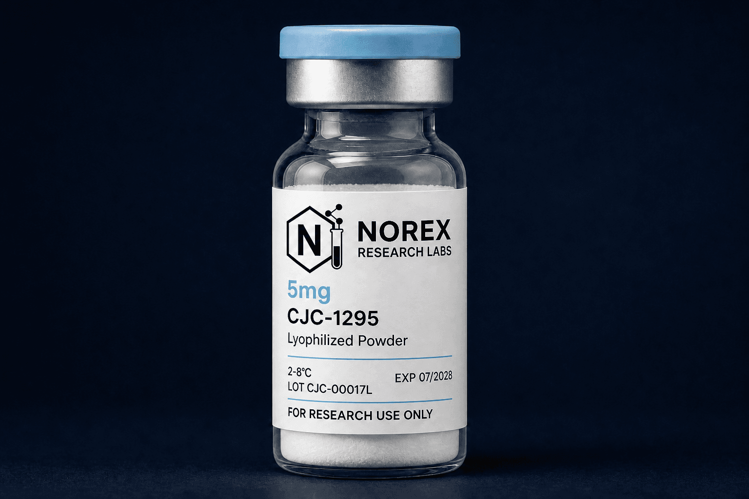 CJC-1295 5mg lyophilized research vial